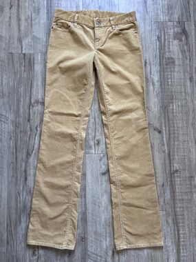 J. Crew favourite fit Tan Corduroy pants size 4 tall comfort cozy neutral earthy